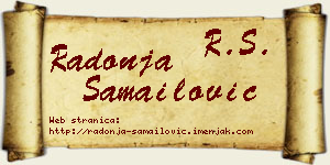 Radonja Samailović vizit kartica